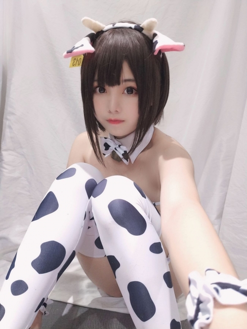 蜜汁猫裘（Mizhimao） 牛ビキニ Cosplay_Cow_Girl_Bikini 45