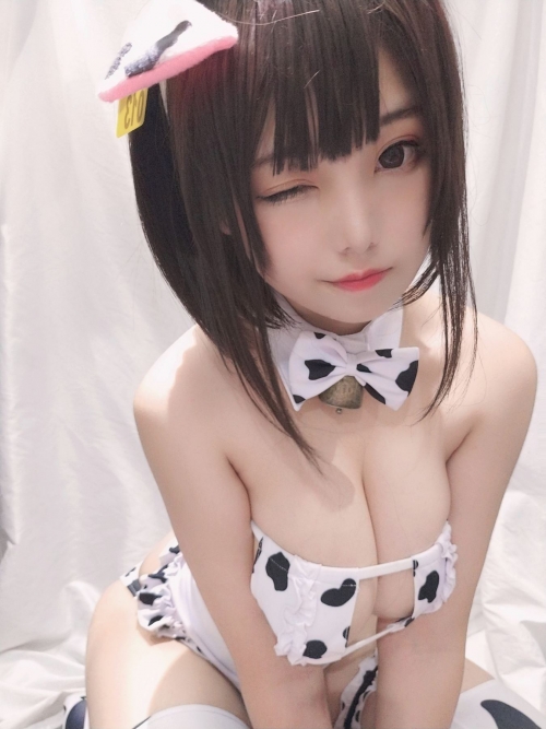 蜜汁猫裘（Mizhimao） 牛ビキニ Cosplay_Cow_Girl_Bikini 49